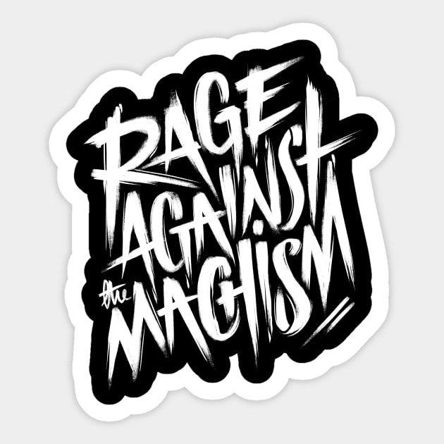 Rage Against the Machism Sticker by mermeladadesesos